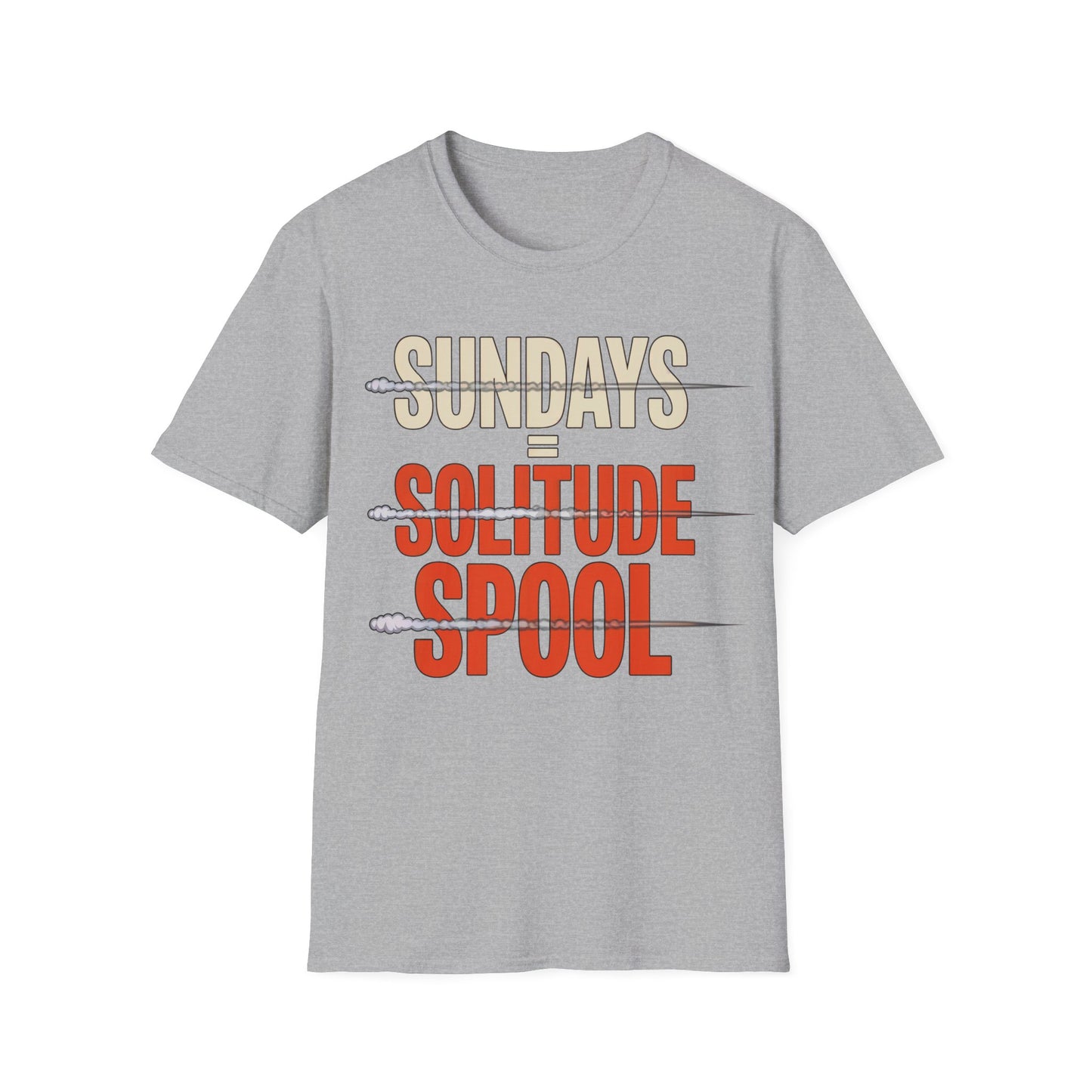 Sundays = solitude spool T-shirt