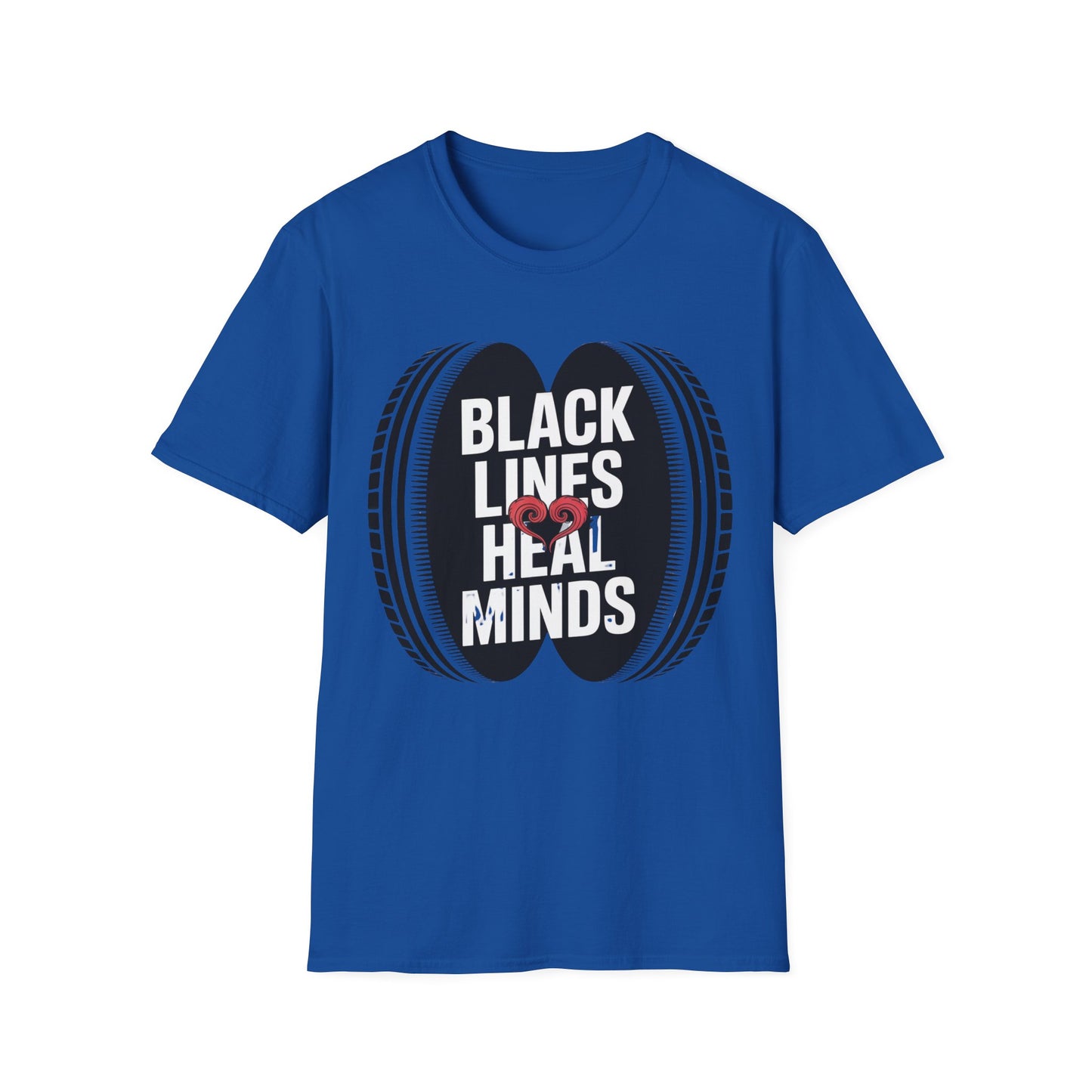 Black lines heal minds2 T-shirt