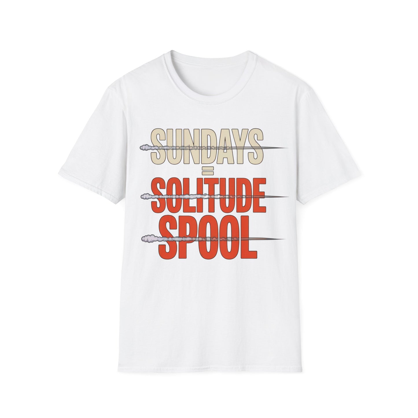 Sundays = solitude spool T-shirt