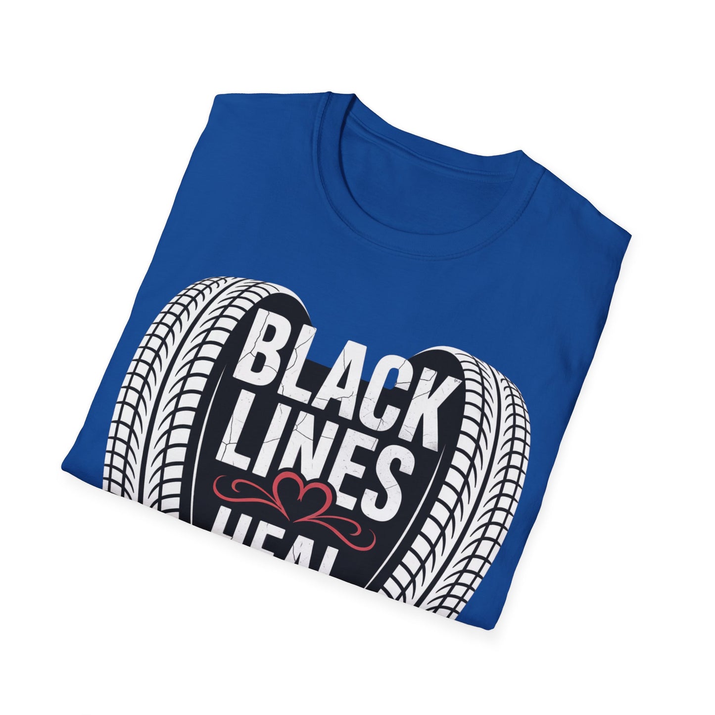 Black lines heal minds T-shirt