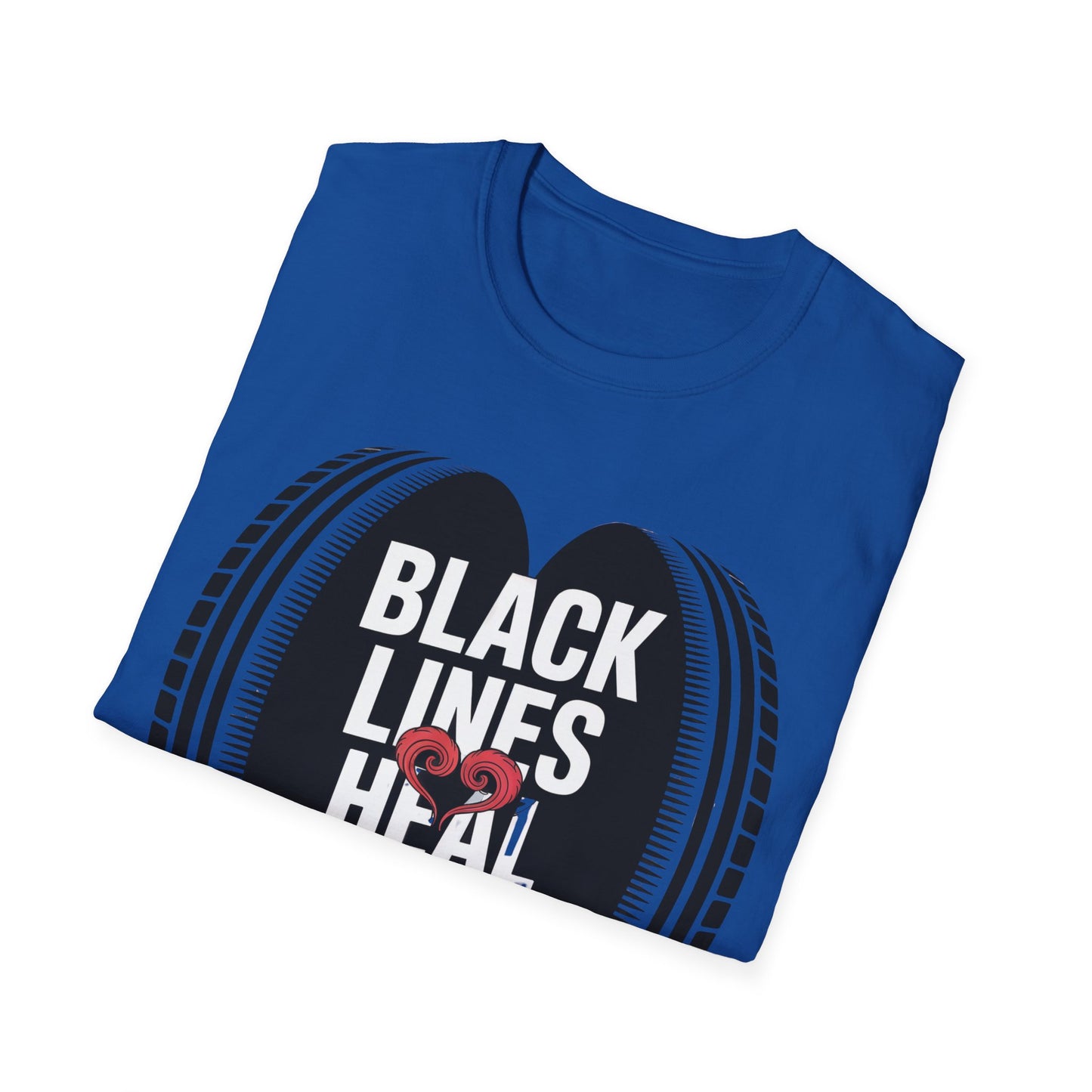Black lines heal minds2 T-shirt