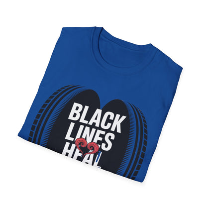 Black lines heal minds2 T-shirt