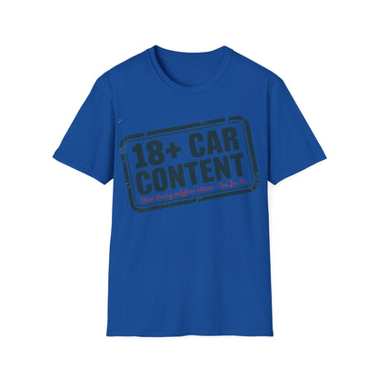 18+ car content T-shirt