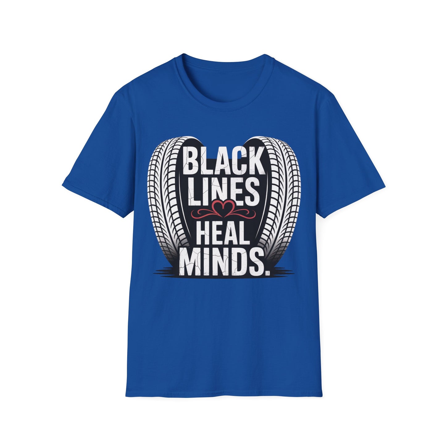 Black lines heal minds T-shirt