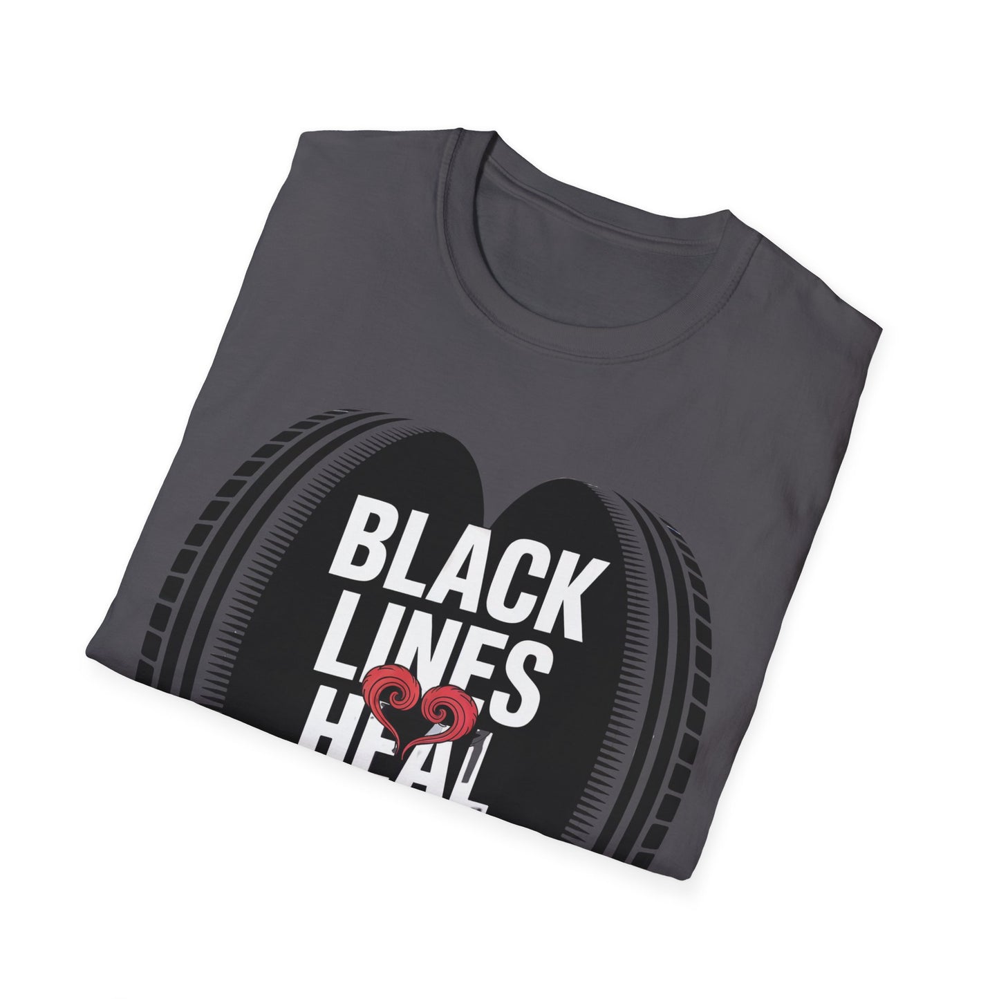 Black lines heal minds2 T-shirt