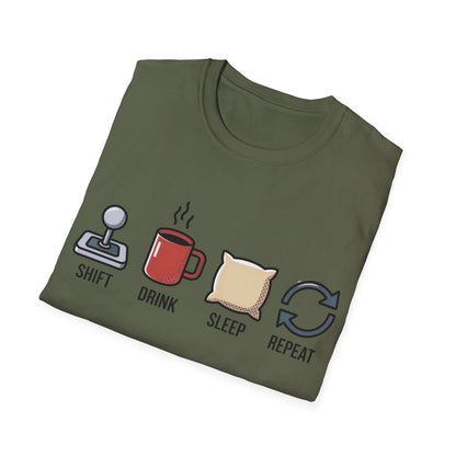 Shift drink sleep repeat T-shirt