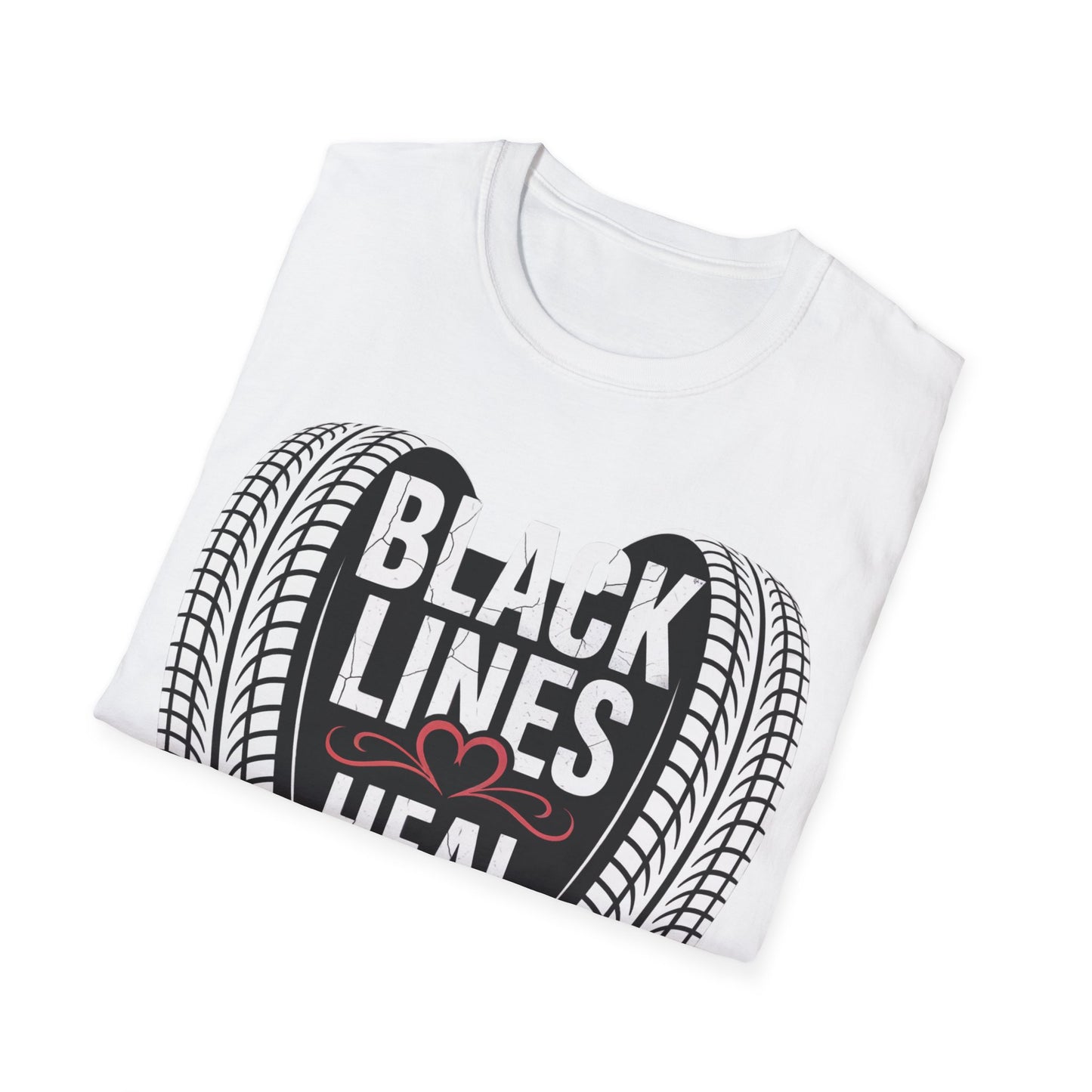 Black lines heal minds T-shirt