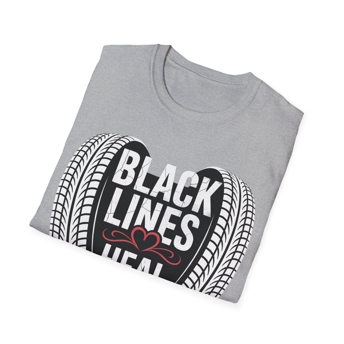 Black lines heal minds T-shirt