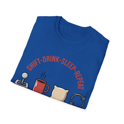 Shift drink sleep repeat txt T-shirt